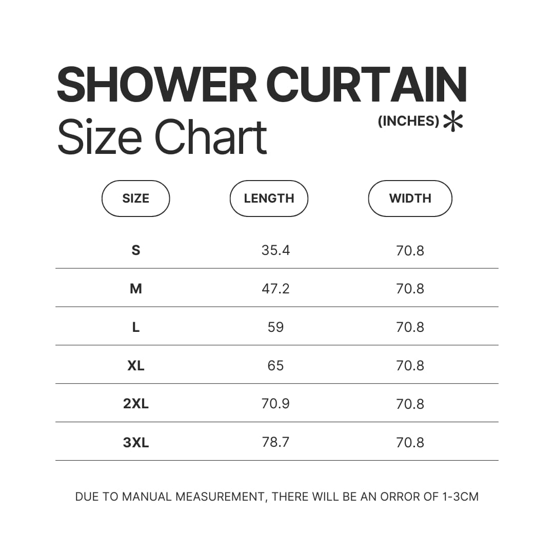 Shower Curtain Size Chart - Hozier Store