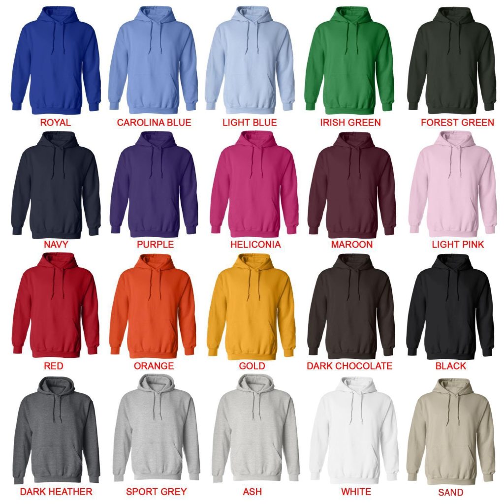 hoodie color chart - Hozier Store